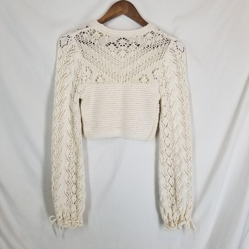 Zara Cream Crochet Sweater